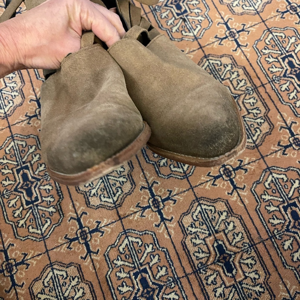 Women’s Free People Sloane Ankle Boot Carmel Brown Suede Sz 40 festival/western - Picture 8 of 11